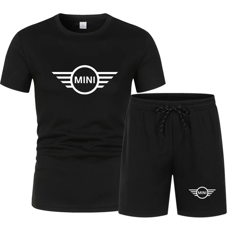 

Summer 2022 Men's Sports T-Shirt and Shorts Set Fashion Casual Breathable Beachwear