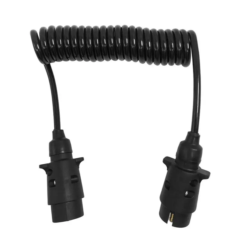 

Adapter Europe Style 7 Pin Trailer Plug Wiring Spring Cable Connector Adapter For Car Trailer Caravan Truck Trailer Connectors