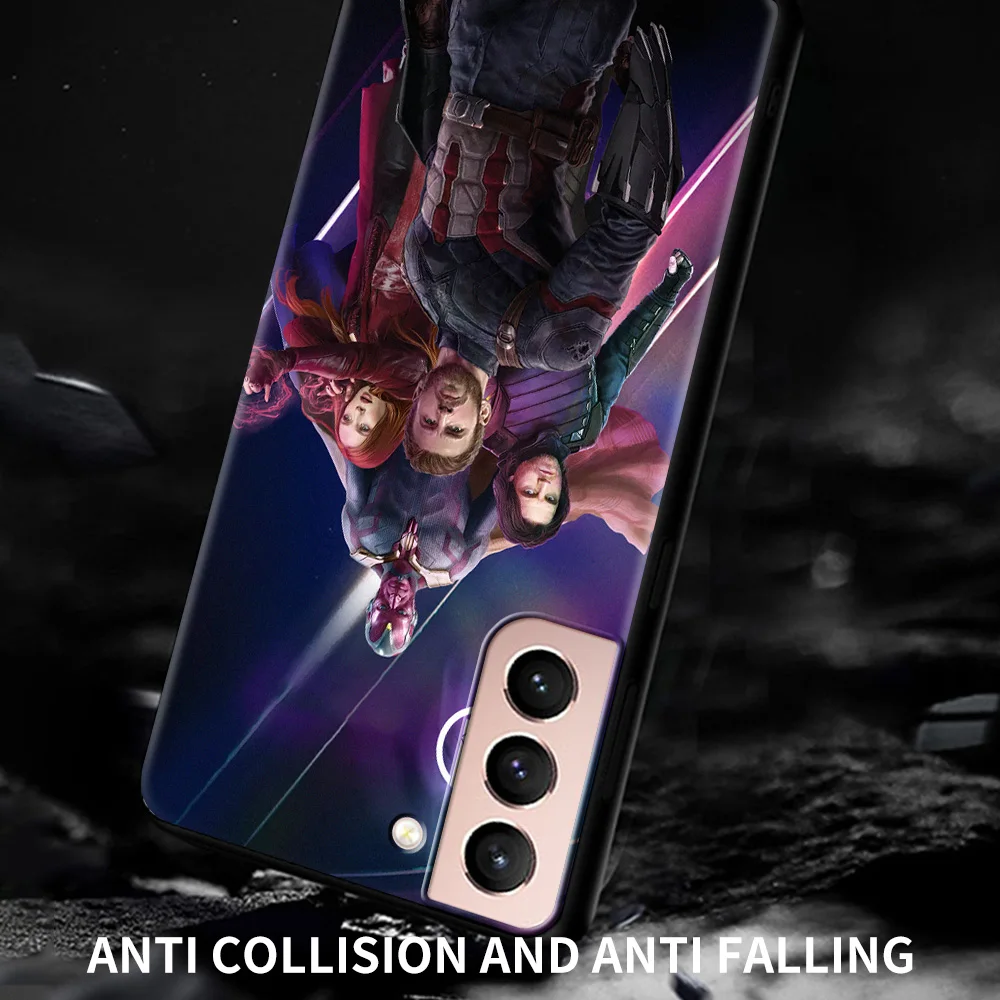 Черный чехол для Samsung Galaxy S21 Ultra S22 Plus S20 FE водонепроницаемый смартфона S10 S9 Note 20 Marvel