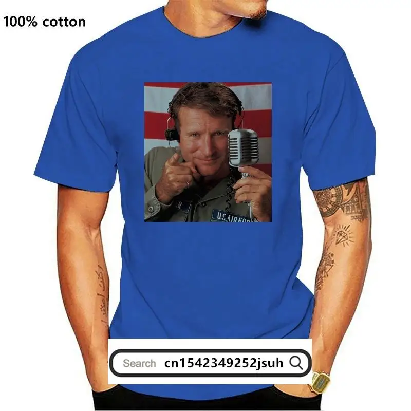 

Новая мужская футболка Робин Уильямс Вьетнам Mic Забавный подарок дизайнерская забавная футболка новинка футболка wo Men