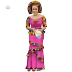 Женское Африканское платье BRW, с коротким рукавом, длинная юбка с принтом, большие размеры, WY2412, M-6XL