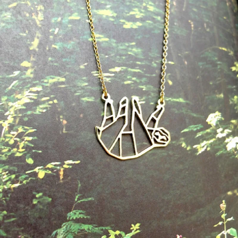 Оптовая продажа модное ожерелье для ленивецов в оригами женские массивные