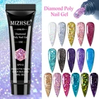 MIZHSE 15 мл Блестящий полигель для ногтей УФ-гель для наращивания строительный гель полуперманентный лак для искусственного маникюра