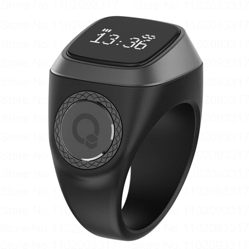 

IQibla Smart Zikr Ring Praise Tasbih Tally Электронный цифровой счетчик для мусульман Время молитвы Вибрационное напоминание Водонепроницаемый