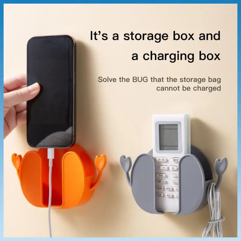 

Mobile Phone Tv Remote Control Storage Box Mobile Phone Holder Wall-mounted Storage Box Multifunctional Charging Bracket
