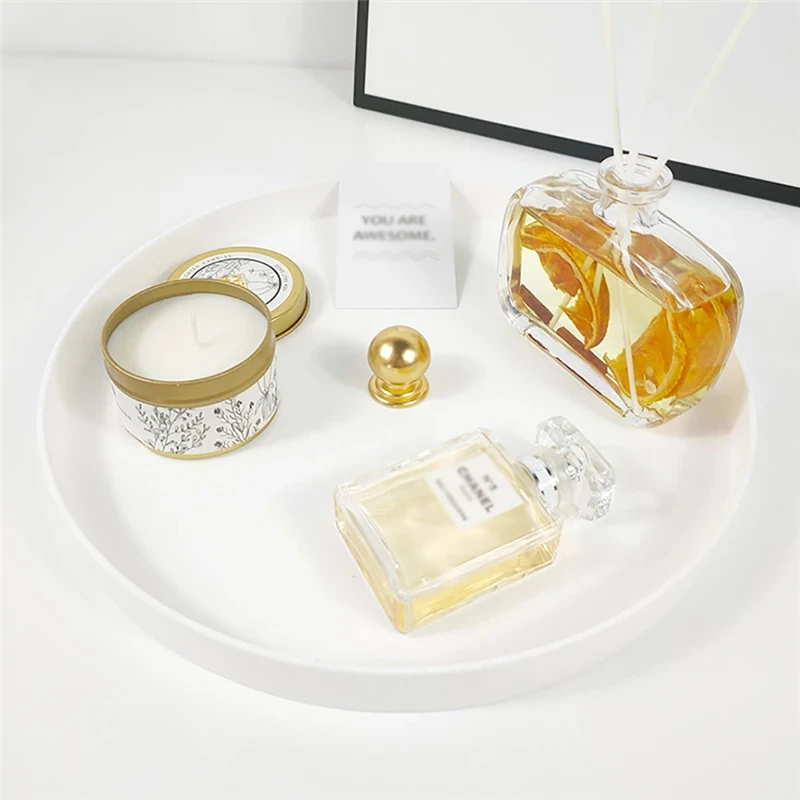 

Nordic круглый лоток для хранения косметики ароматерапия с парфюмом корзина для свечей Ювелирные серьги Дисплей пластина Настольный Органайз...