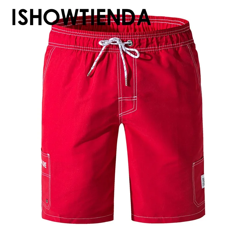 

Шорты мужские прямые повседневные, трикотажные спортивные штаны до колен, пляжные шорты с кулиской, однотонные облегающие, большие размеры, лето