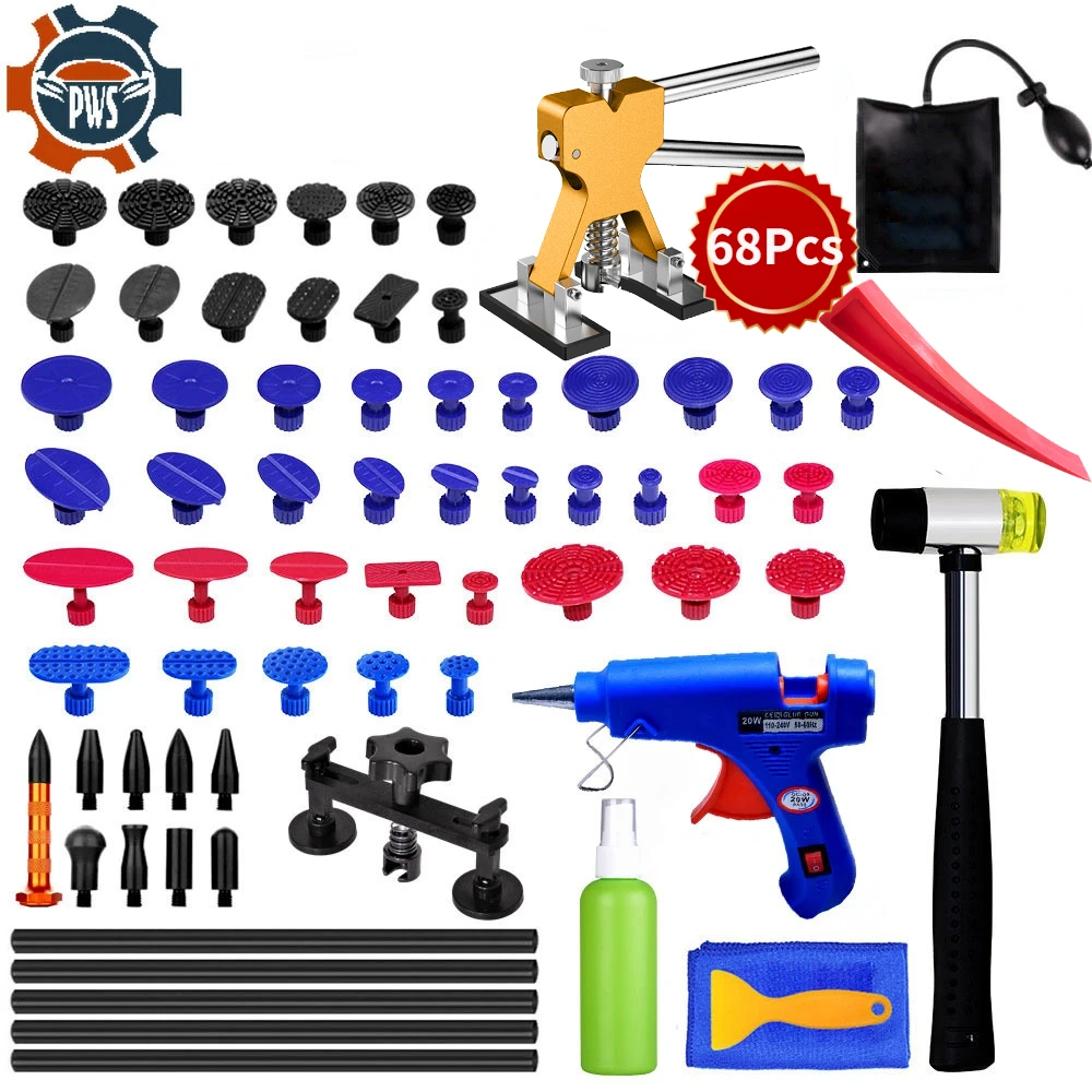 PWS Car Body Dent Repair Tools Dent Repair Kit Automotive Paintless Auto Dent Removal Kits for Vehicle Car Repair tools