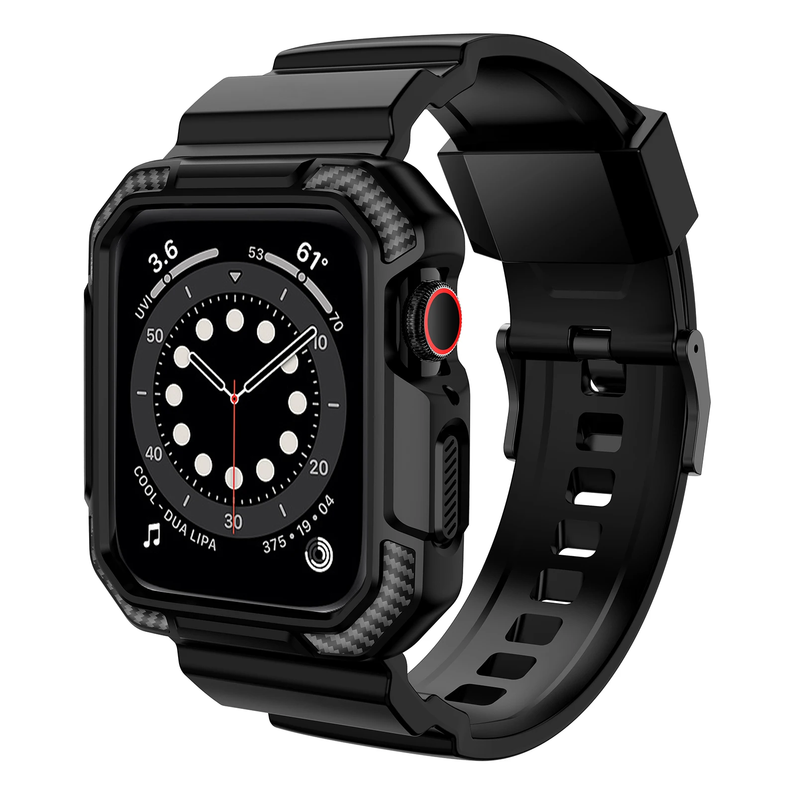 Фото Чехол+ремешок для Apple Watch 45 мм, 44 мм, 49 мм, 41 мм, 40 мм, 38 мм, 42 мм, TPU-браслет, чехол для ремешка, для Iwatch Series 9, 8, 3, 6, SE, 7, Ultra №1
