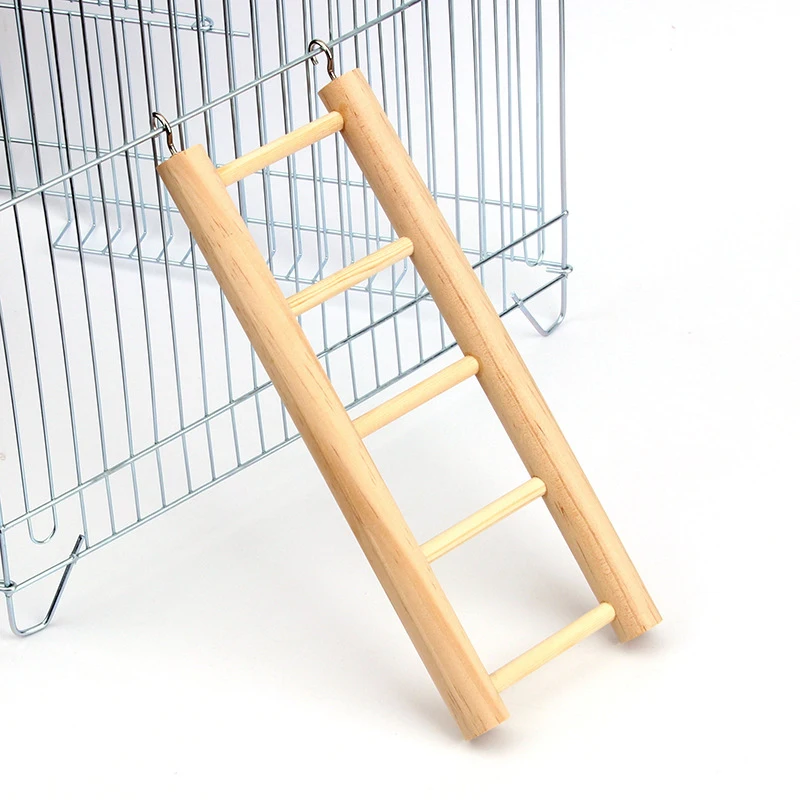 

Wooden Bird Ladder 5/7 Step Parrot Ladder Climbing Toy Flexible Birds Cage Accessories Decoration For Cockatiel Parakeet
