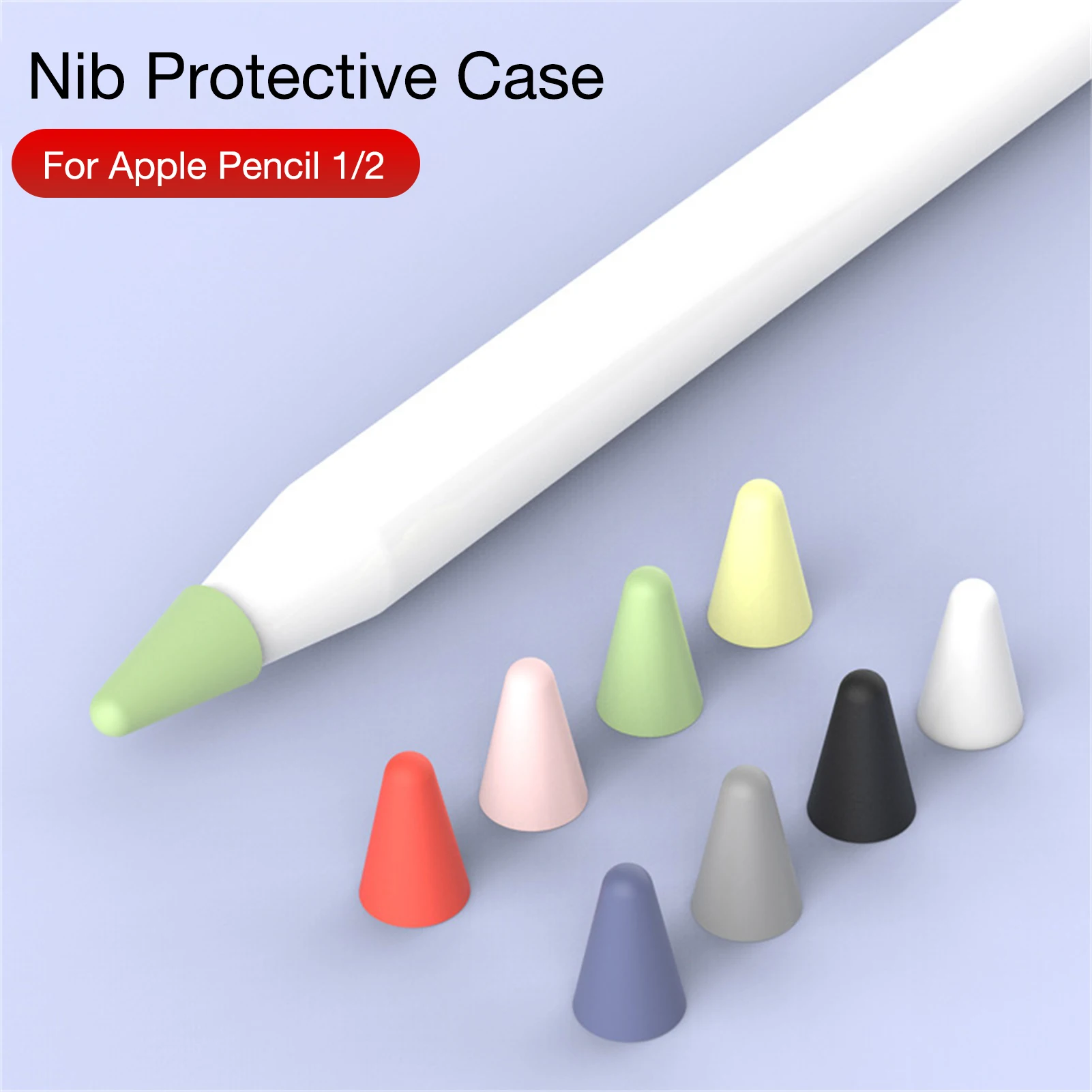 

8pcs Silicone Replacement Tip Case Nib Cover Skin For Apple Pencil 1 2 Gen Stylus Touchscreen Pen Protective Case Touch Pen Tip