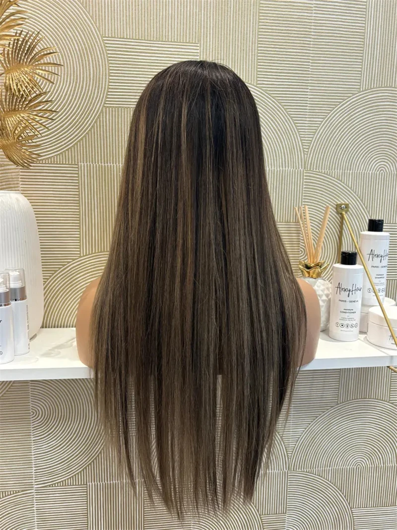 Прямые HD настоящие человеческие волосы кружевные передние парики Омбре Auburn