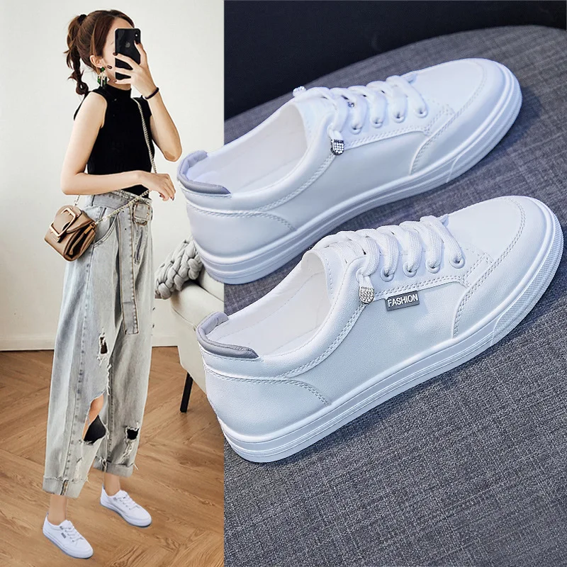 

Spring New Fashion Small White Shoes Breathable Students Shallow Mouth Sneakers Flat Shoes Casual Running Shoes Women's Shoes