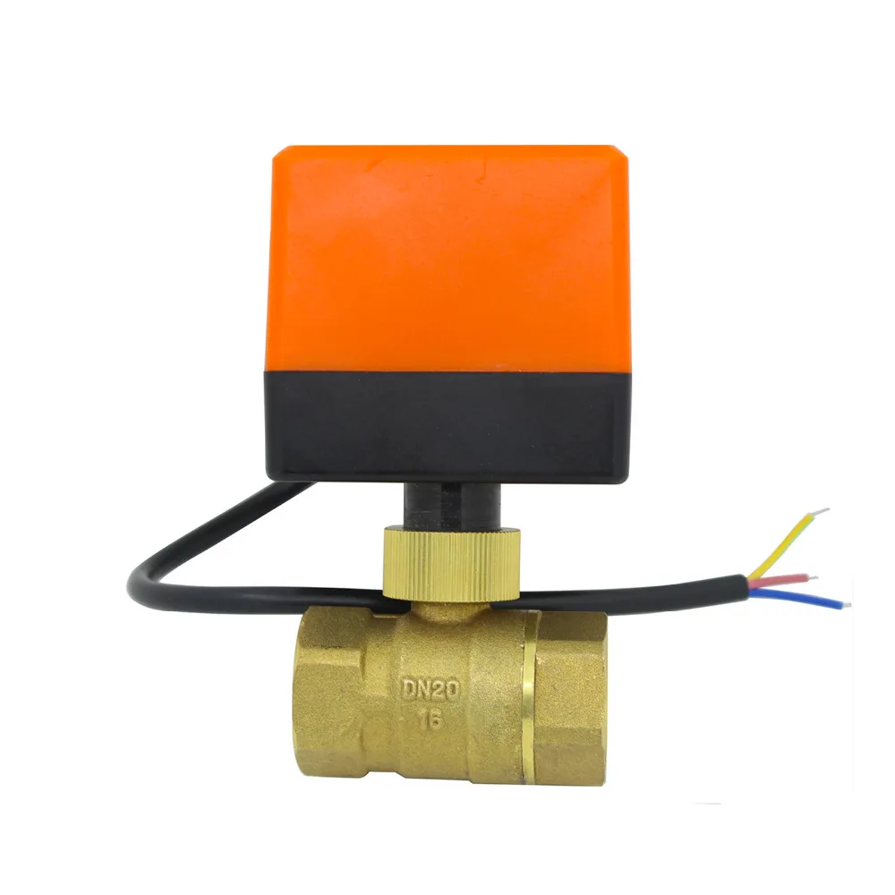 

DN20 AC220v DC24v DC12v Электрический моторизованный латунный шаровой клапан с электрическим фотоэлектрическим двухсторонним G3/4 сантехника CN01