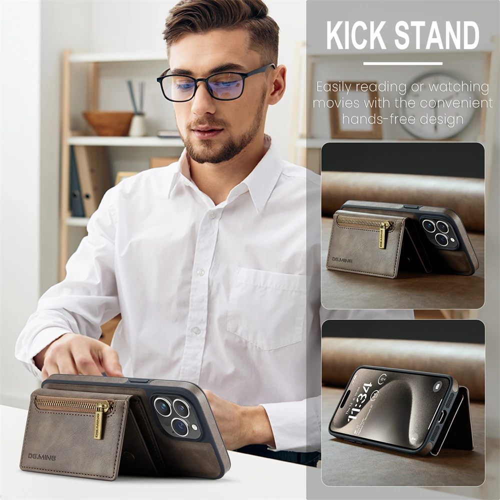 M5 подходит для iPhone 15 14 13 12 11 Pro Max Роскошный кошелек кожаный чехол телефона