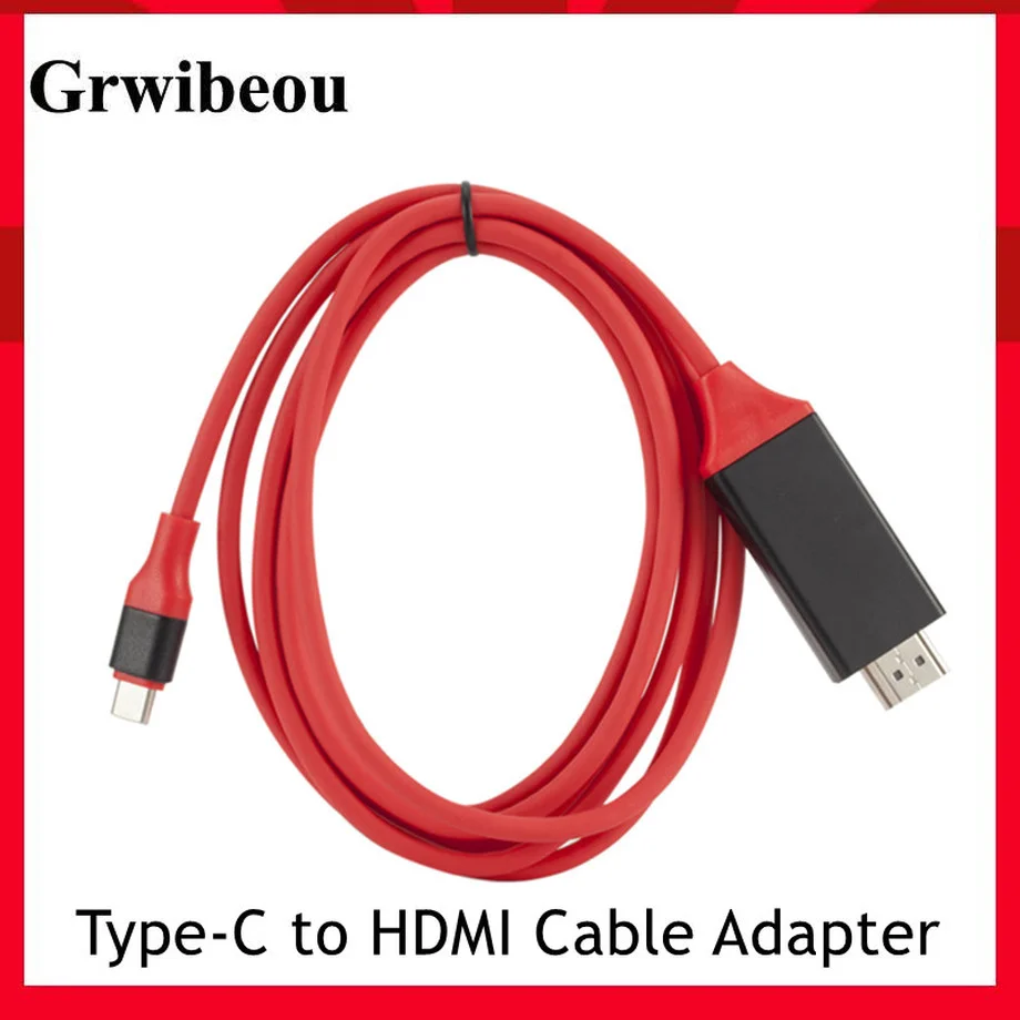 

Grwibeou USB C to HDMI 4K 60Hz Cable USB Type C to HDMI Adapter USB-C HDMI Thunderbolt 3 Converter for MacBook Huawei Samsung