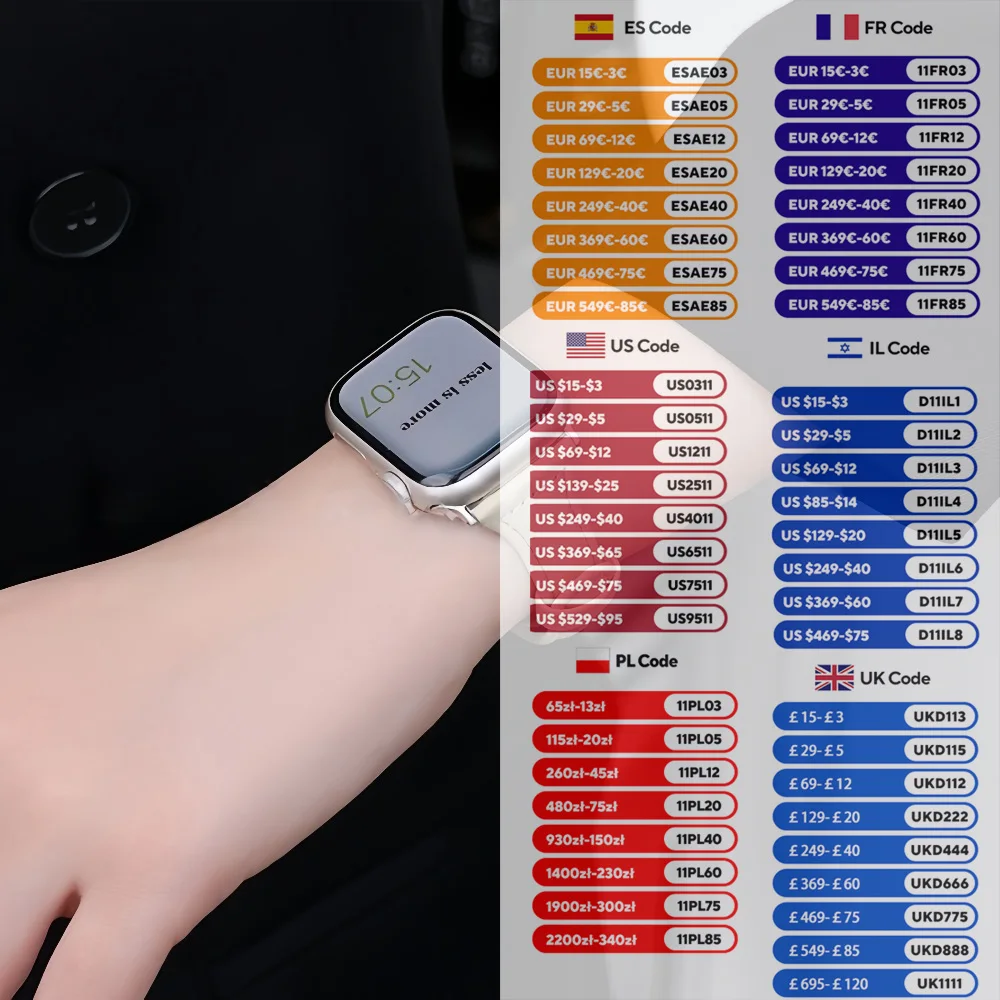 Фото Кожаный тонкий ремешок для IWatch для умных часов Apple, 22/38/40/41/42/44/45/46/49 мм, браслет iWatch, распродажа Black Friday №1