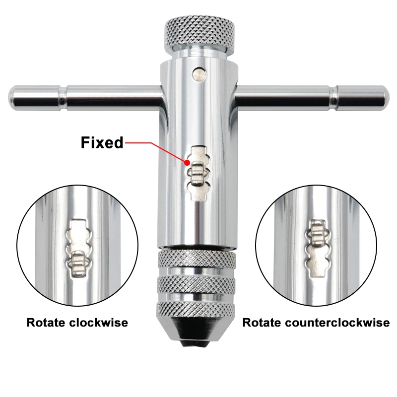 Регулируемый Т-образный ключ с трещоткой ручной инструмент для нарезания м3 М4 М5