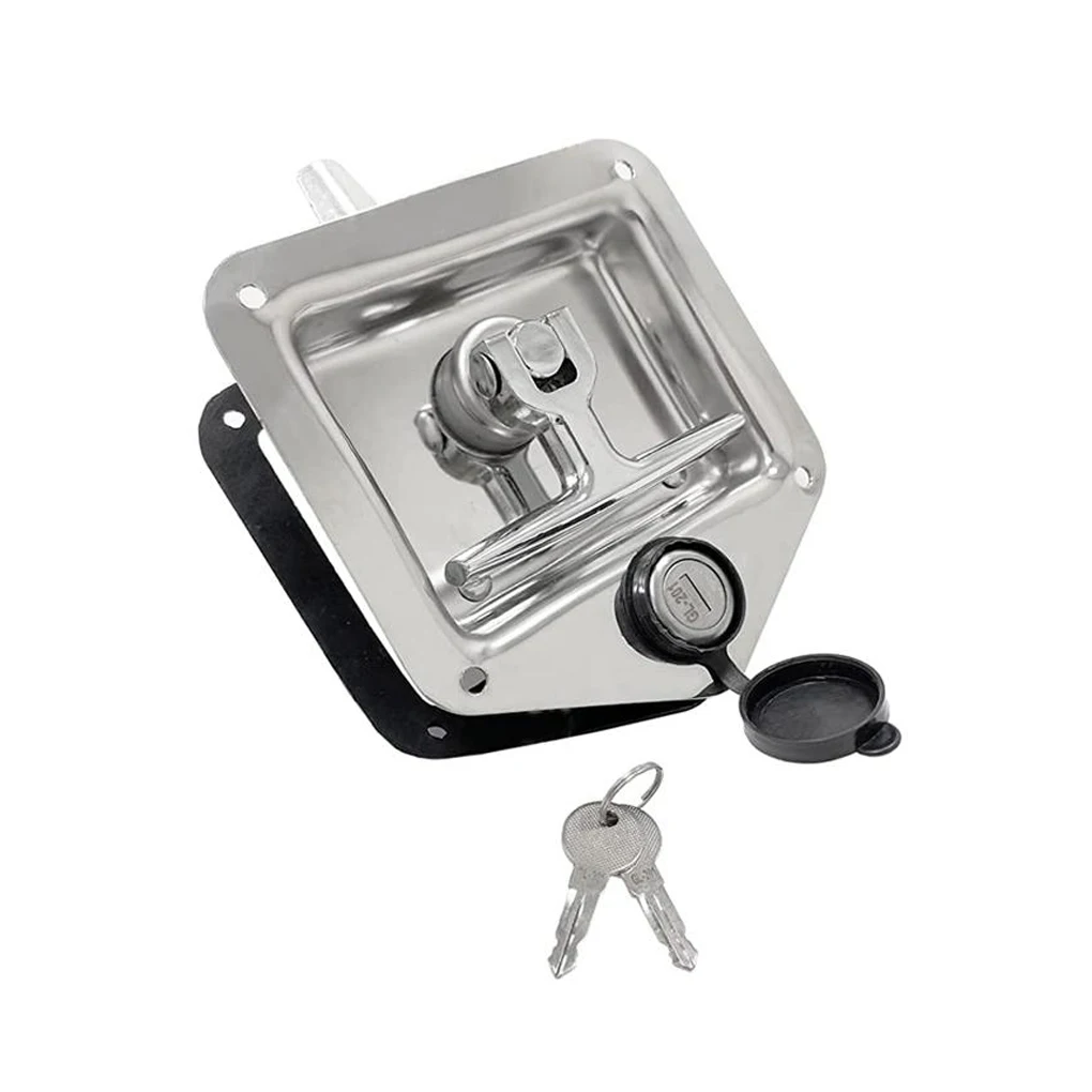 

Замок для грузовика, Т-образная ручка с 2 ключами, для прицепов UTV, домов на колесах, с веслом из нержавеющей стали, оборудование для дверей, мо...