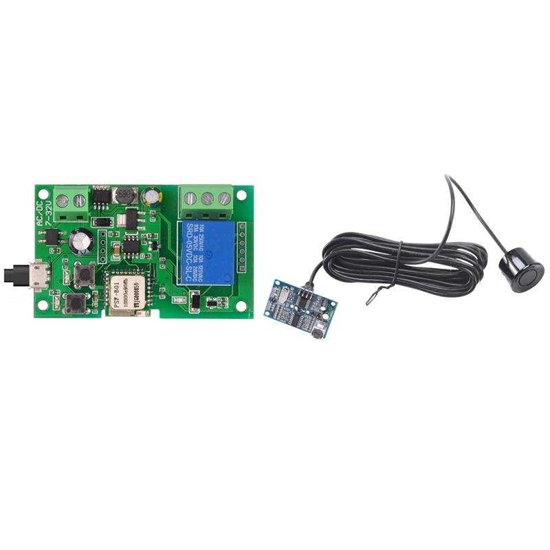

1 Pcs Waterproof Ultrasonic Module Sensor & 1 Pcs Ewelink Smart Wifi Switch Relay Module