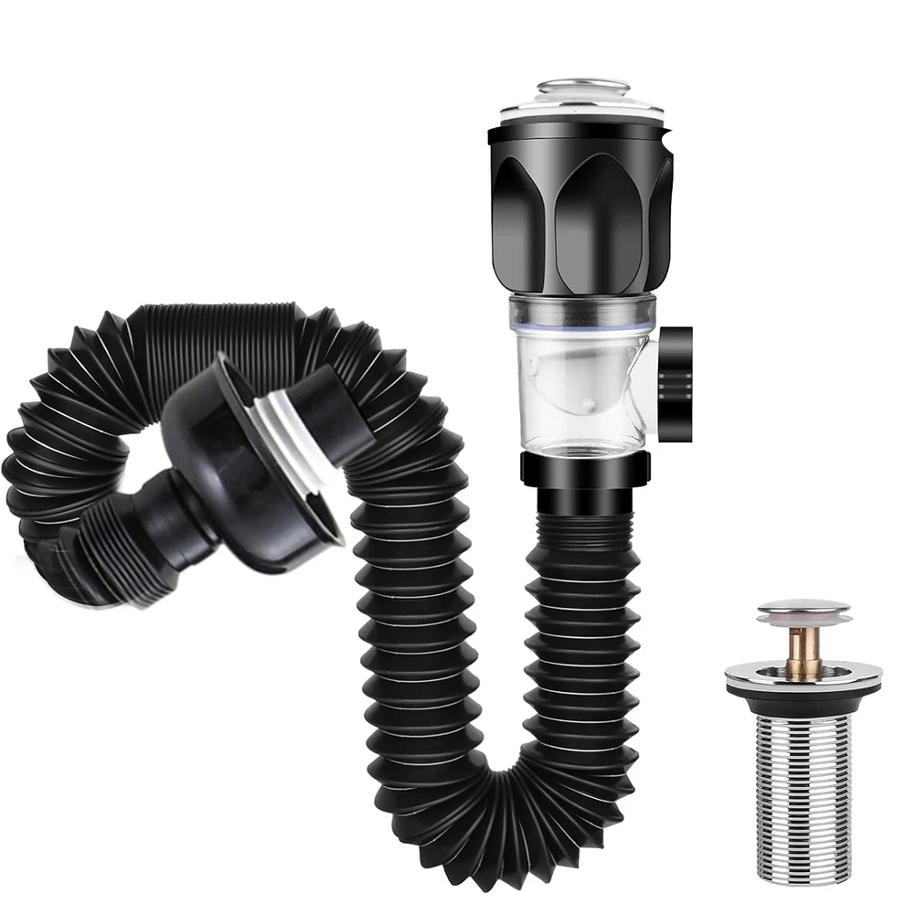 Сифон для слива раковины с защитой от запаха и насекомых подходит отверстий 40-50