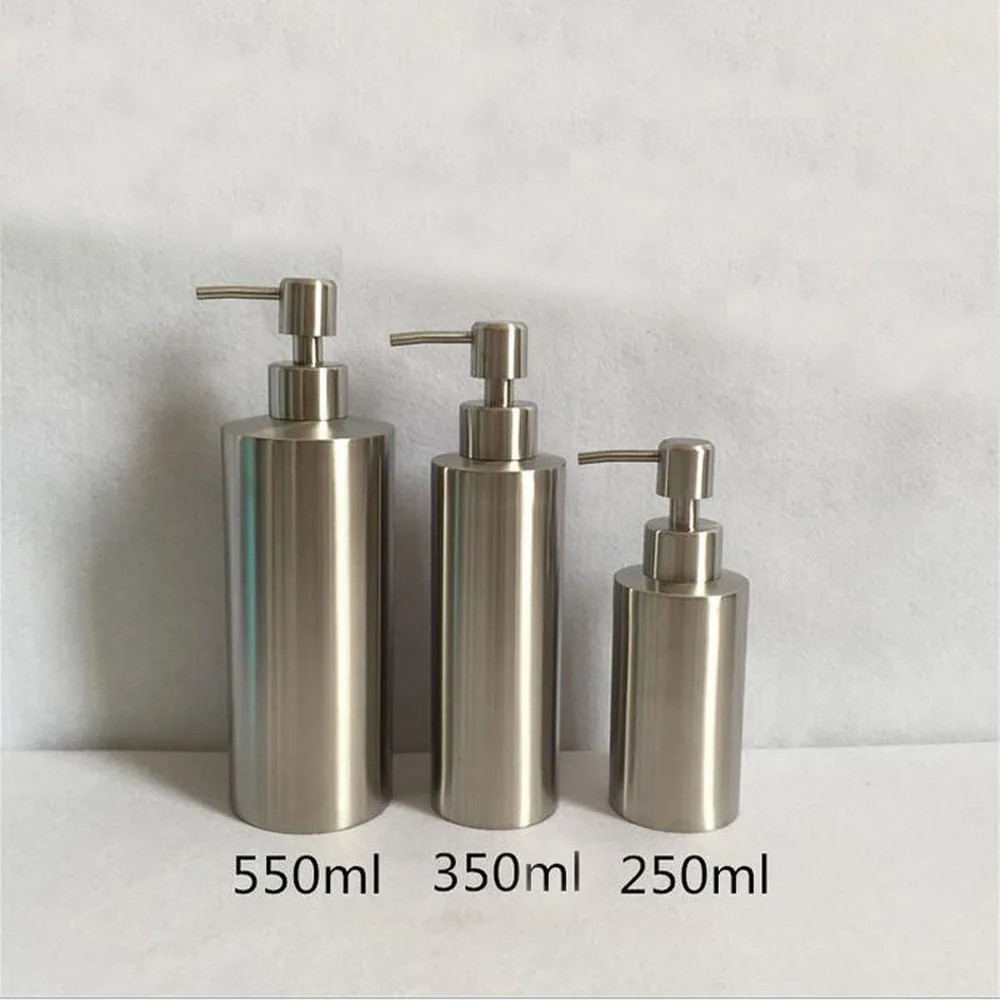 

Liquid Soap Dispenser Kitchen Bathroom Lotion Pump Bottle Sink Detergent Shampoo Dispenser Stainless Steel 250ml 350ml 550ml