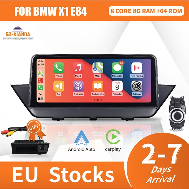 Factory Price 10.25"HD Wireless Apple Carplay Android 12 Car Radio GPS Display Screen for BMW X1 E84 Multimedia Bluetooth Screen