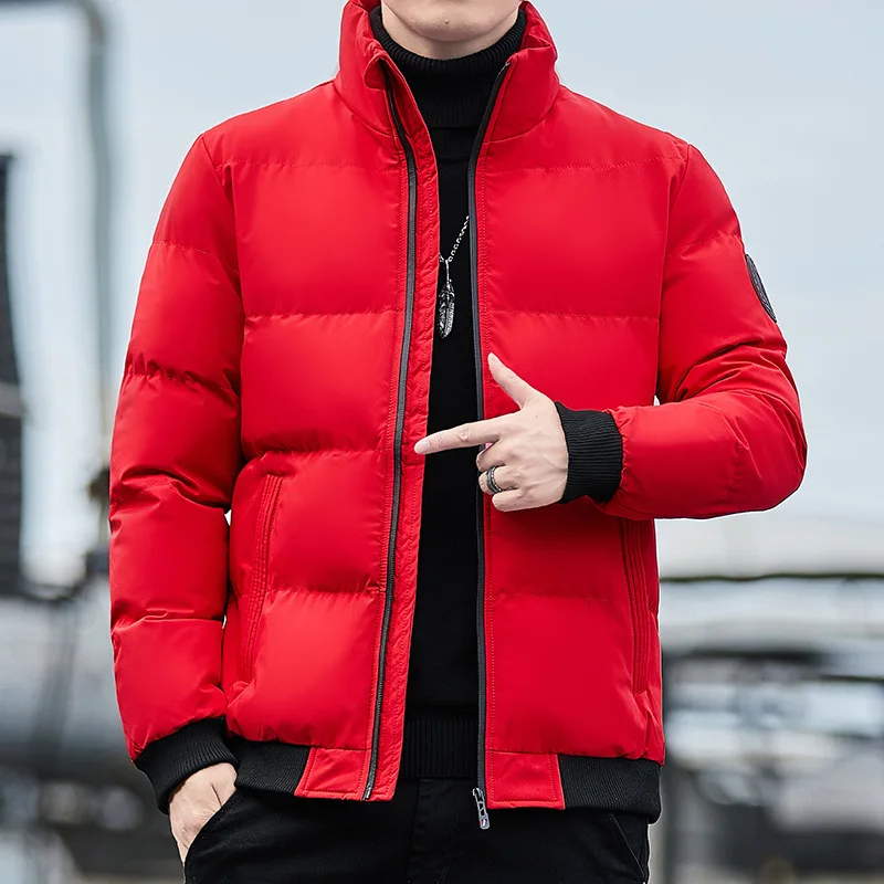 Winter Casual Men's Parkas Plus Size Stand Collar Cotton-padded Jacket Parkas 2022 Down Jacket for Men