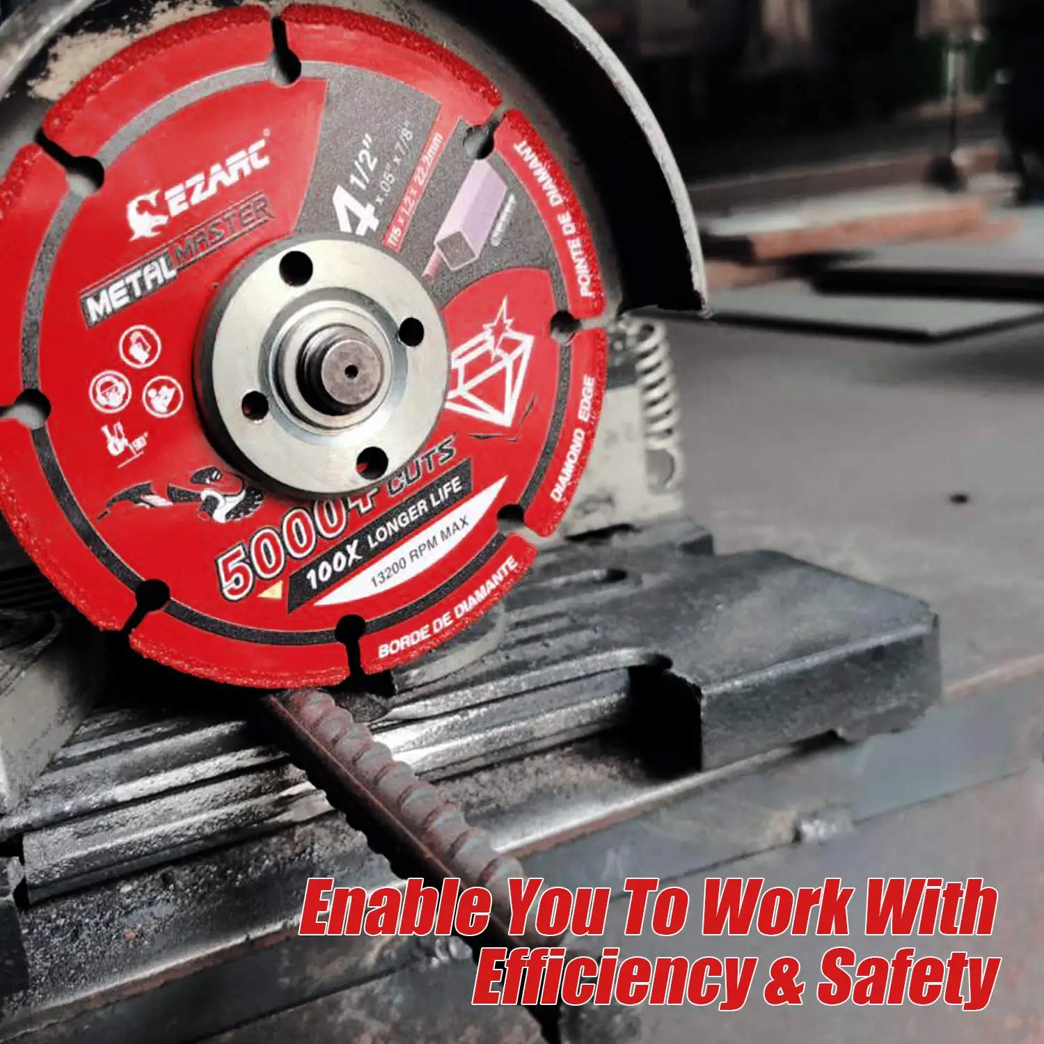 Алмазные отрезные диски EZARC 4 5 дюйма для резки металла шт. угловых шлифовальных