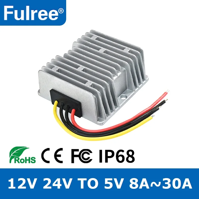 Понижающий преобразователь напряжения постоянного тока 12 В 24 В в постоянный ток 5 в 8 А 10 А 15 а 20 А 30 А, регулятор напряжения 12 24 В в 5 в 50 Вт 100 Вт 150 Вт