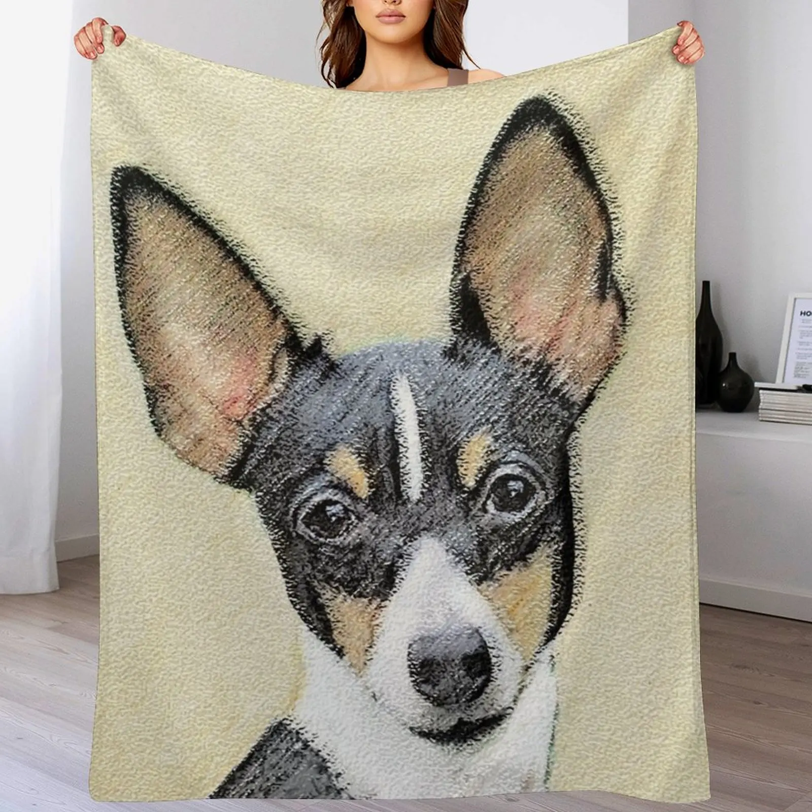 Игрушечное одеяло Лисик-терьер милое клетчатое теплое зимнее индивидуальный