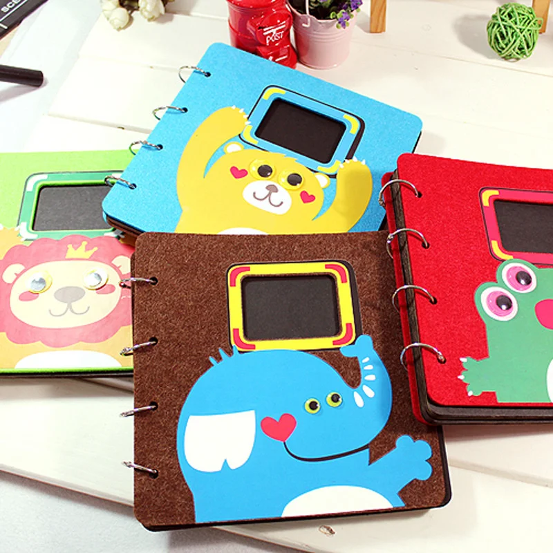 

Children's Album Creative Zoo Film Paste Album Cute Shadow Book Baby Growth album Diy Handmade Large Photo album storage