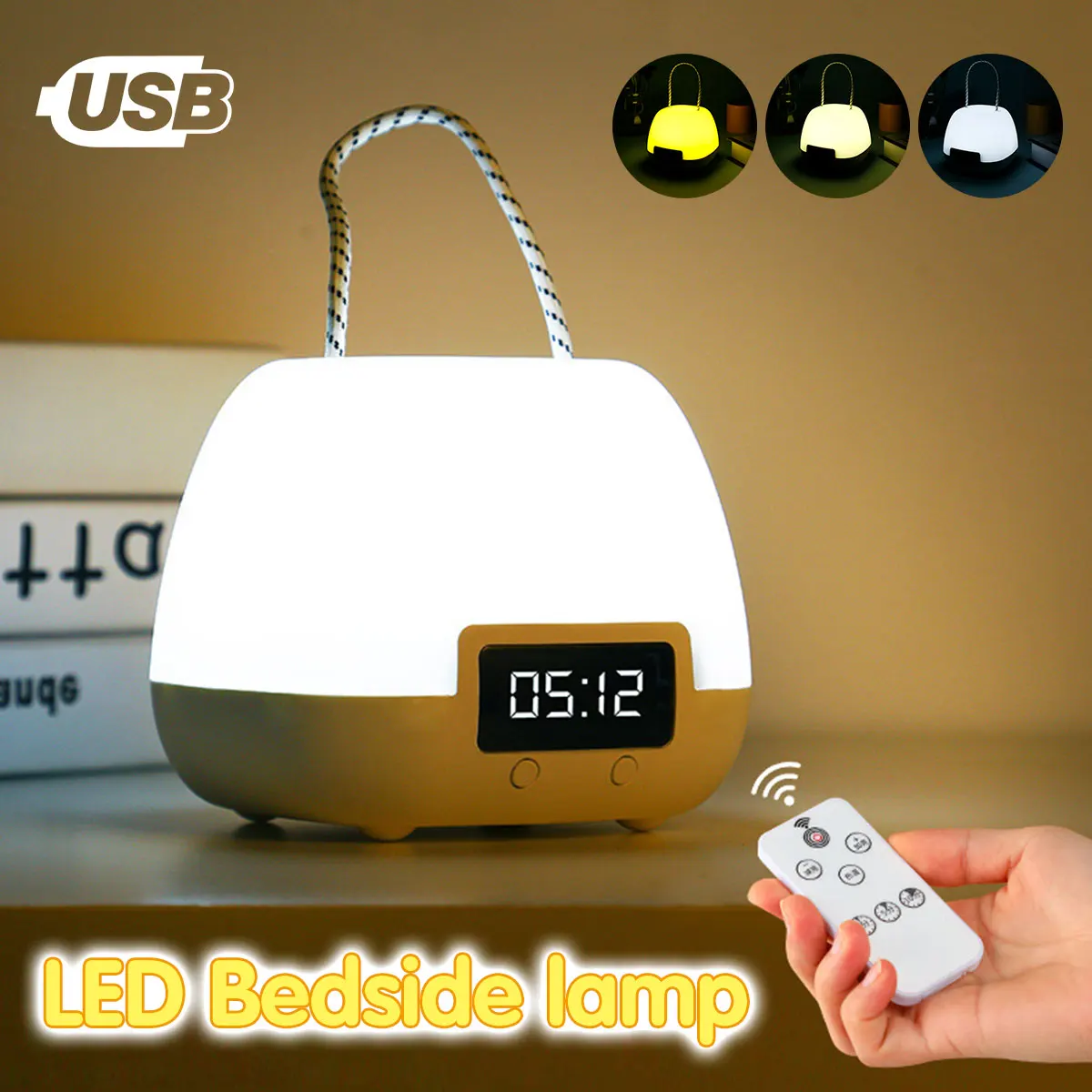 

Светодиодный ночсветильник на солнечной батарее с дистанционным управлением, 3 менясветодиодный цвета, прикроватная лампа, 4 Вт, энергосбер...