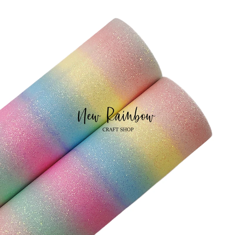 Новая радужная 22х30 см лист пастельной искрящейся фальш-кожи для изготовления луков, аксессуаров, сумок, ремесел DIY.