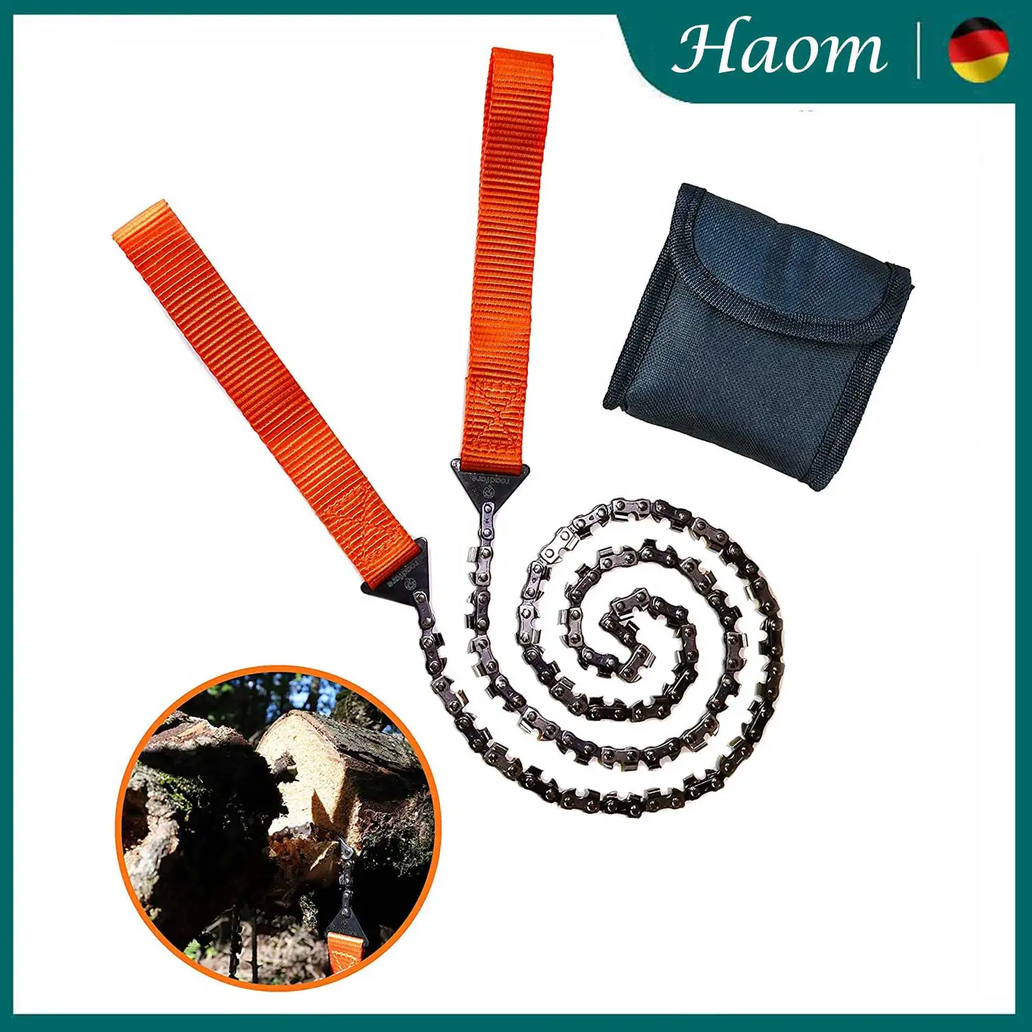 

Портативная цепная пила для выживания на 33/11 зубцов, цепные пилы для экстренных ситуаций, кемпинга, пешего туризма, карманная ручная пила, су...