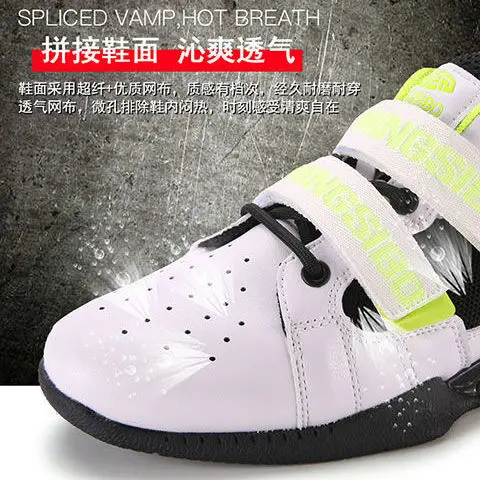 New Boxing Weightlifting Strength Shoes 38-46 Men Squat Deadlift Fitness Shoes Red Blue Training Non-slip Wear-resistant Shoes