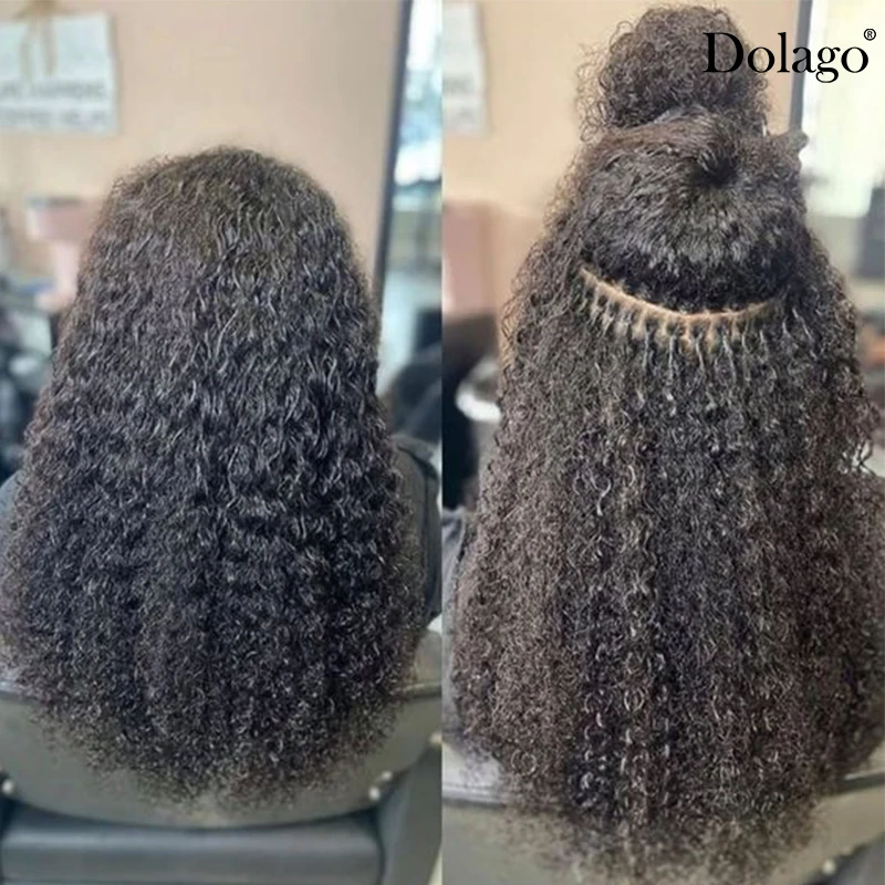 

3C 4A Afro Kinky Curly I Tip Microlinks Human Hair Extensions Mongolian Virgin F Tips Hair Extensions Bulk Hair Black For Women