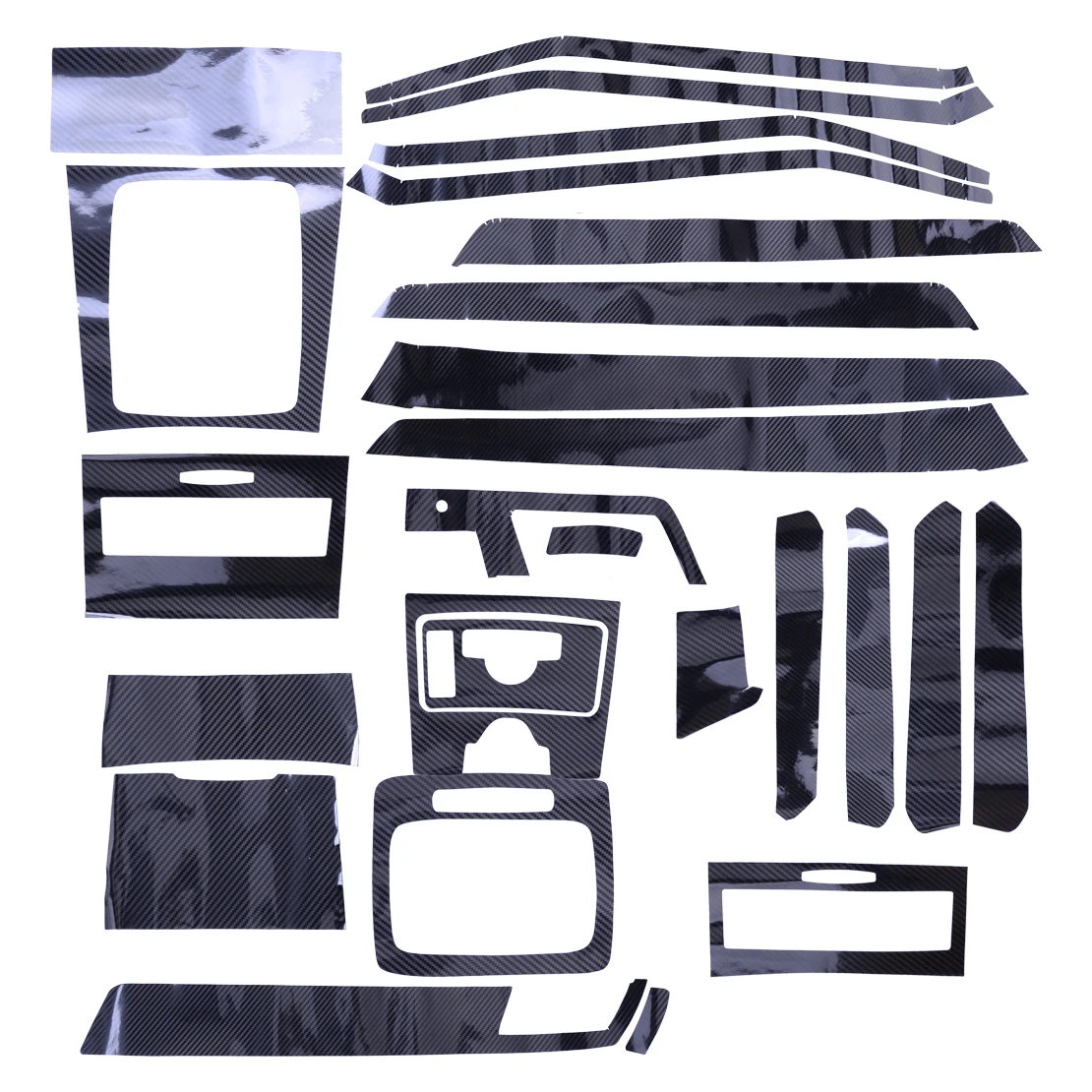 

Interior Center Console Gear Panel Molding Cover Trim Sticker Kit 5D Carbon Fiber Style Fit for Mercedes Benz E Class W212 LHD