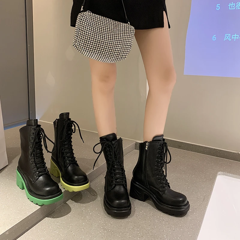 

2022 Fashion New British Style short Boots Autumn and Winter All-match Comfortable Short Barrel Knight Boots Women Ladies