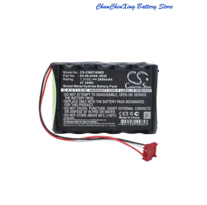 

Cameron Sino 3800mAh Battery for Casmed 740 750 940X,CAS 740,CAS 750, NIBP 740, 940X Monitor, NIBP 730, NIBP 750 Monitor