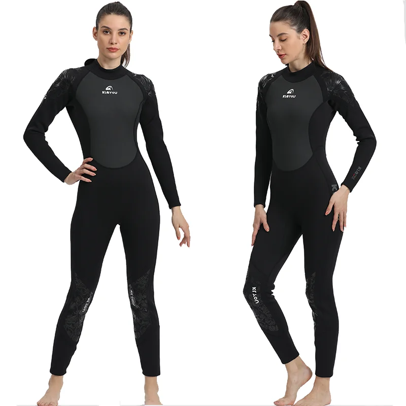 3MM Neoprene Wetsuits Adult Swimwears Diving Suits Long Sleeves Ladies Surfing Rash Guards Snorkel One Pieces