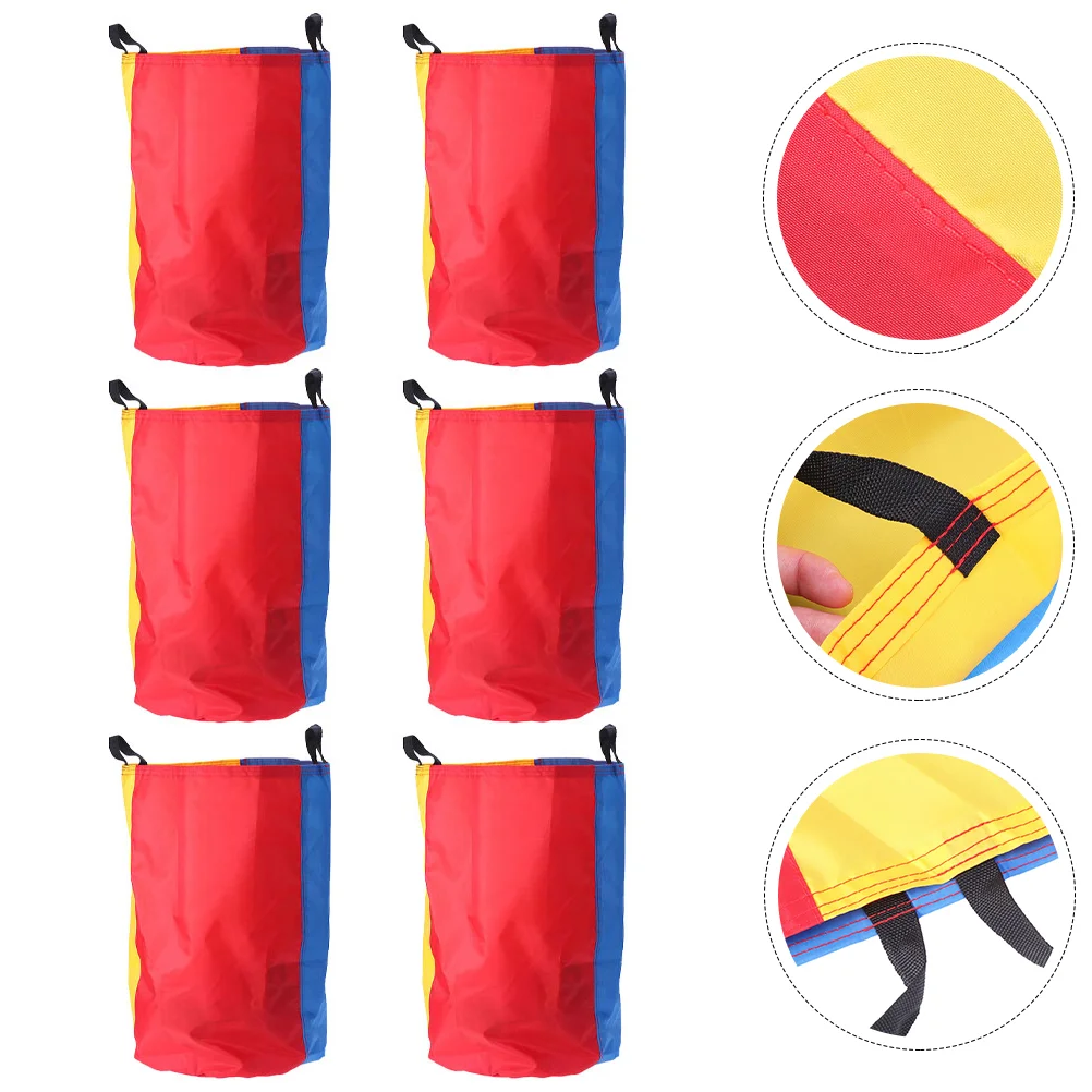 

6Pcs Kids Race Bags Colorful Race Bags Sack Party Supplies (Assorted Color)