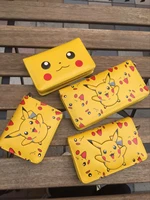 pokemon new pikachu kawaii wallet short section boys and girls wallet folding student cartoon wallet fashion anime coin purse
