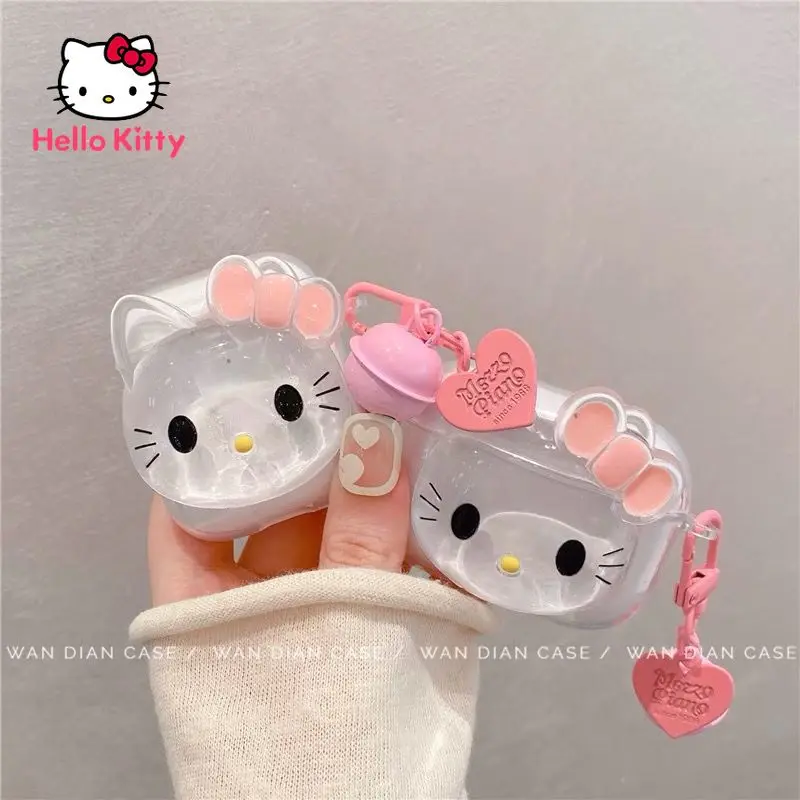 

Силиконовый прозрачный 3D-чехол Hello Kitty для наушников AirPods 1 2 3 Pro
