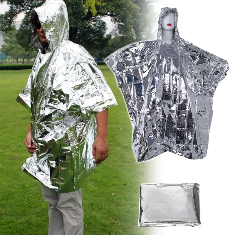 

Multi-functional Foil Poncho Waterproof Outdoor Survive Rescue Blanket