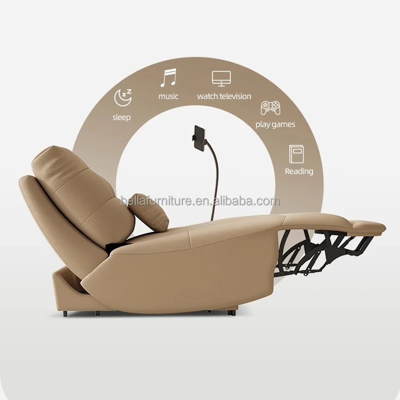 ü Bella Foshan Power Electric Single Leather Seat Recliner Sofa Popularnie Zalecana