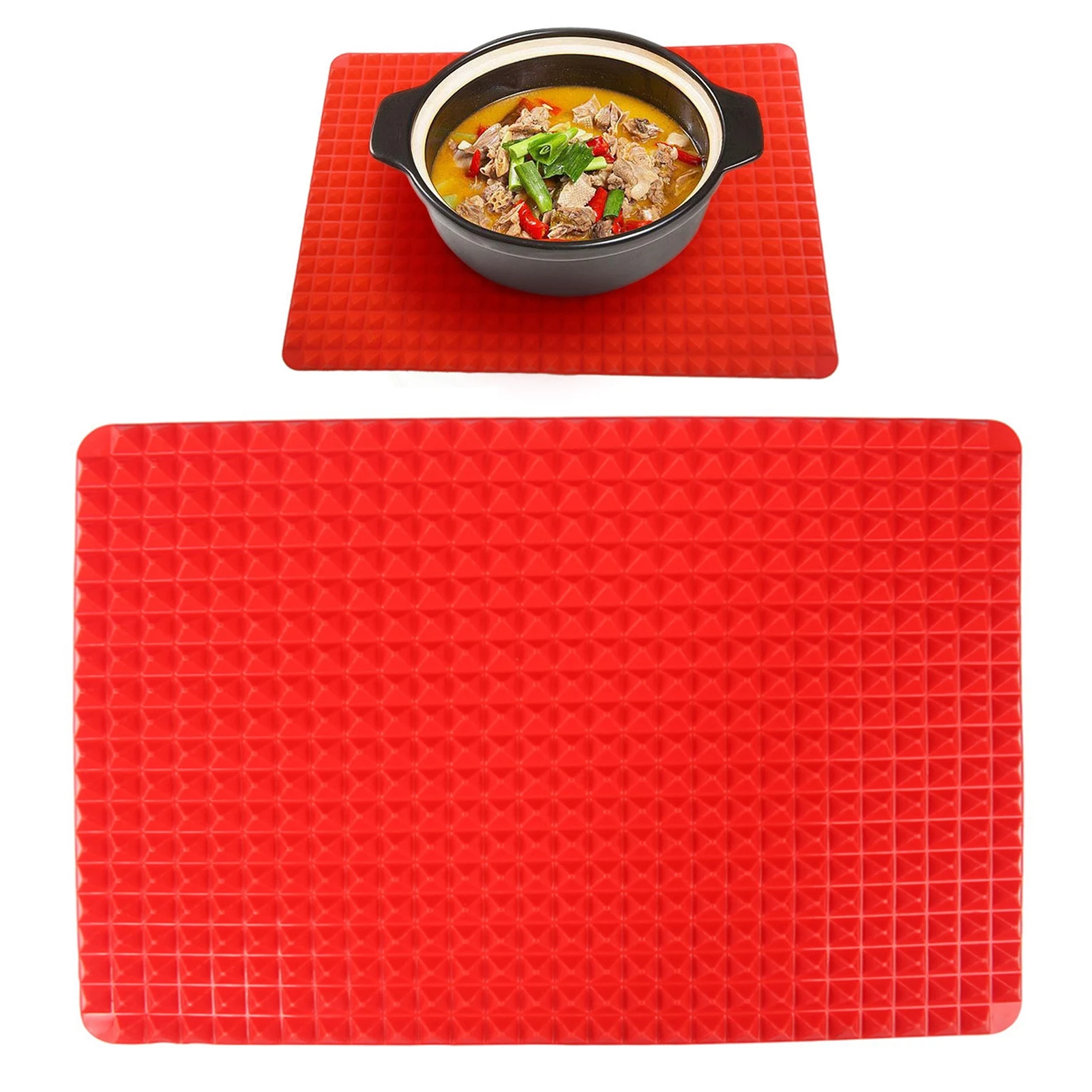 

Силиконовый коврик для выпечки в виде Красной пирамиды, силиконовый коврик для выпечки, силиконовая подставка для барбекю в виде пирамиды, ...