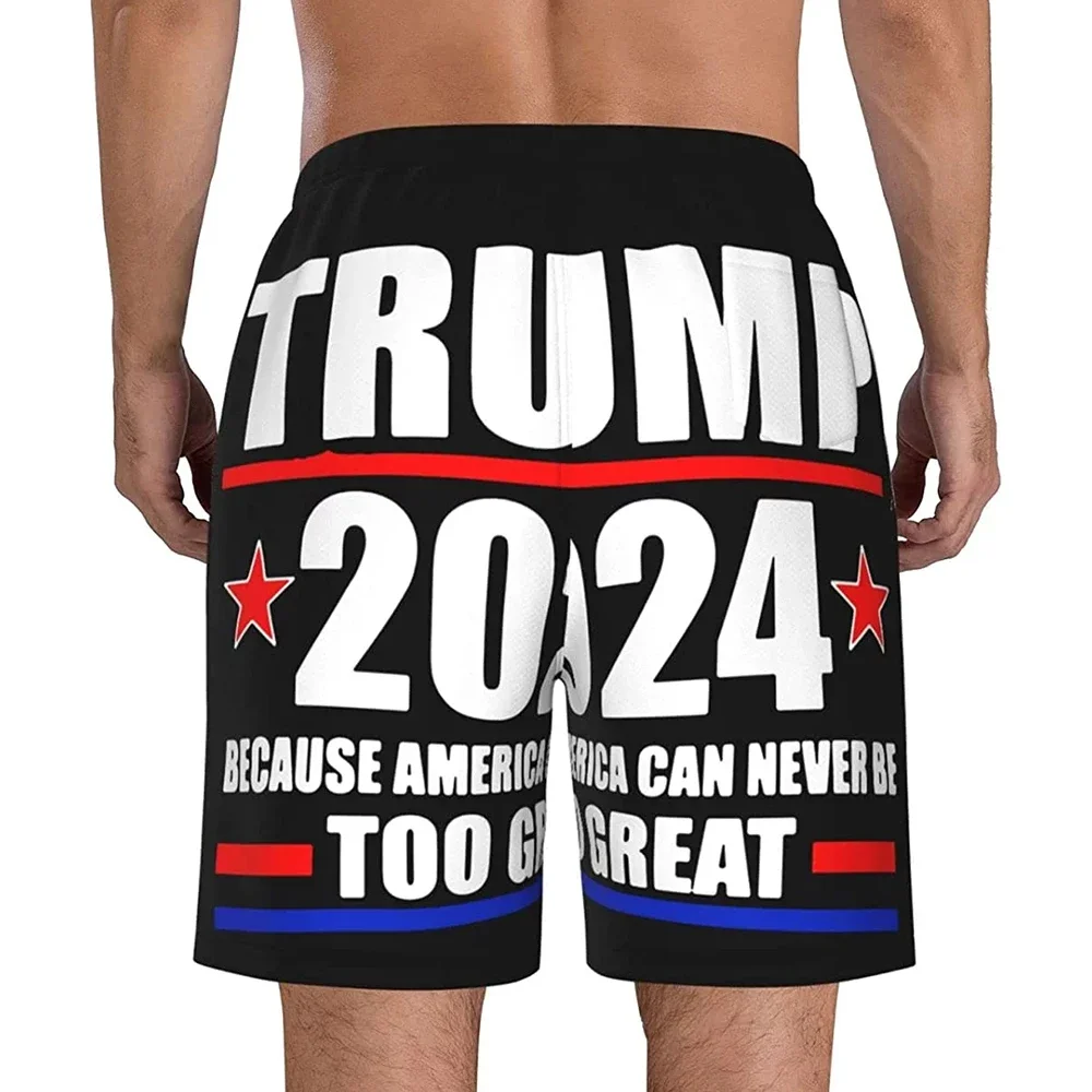 Мужские шорты Трамп 2024 мужские Гавайские быстросохнущие пляжные плавки пляжная