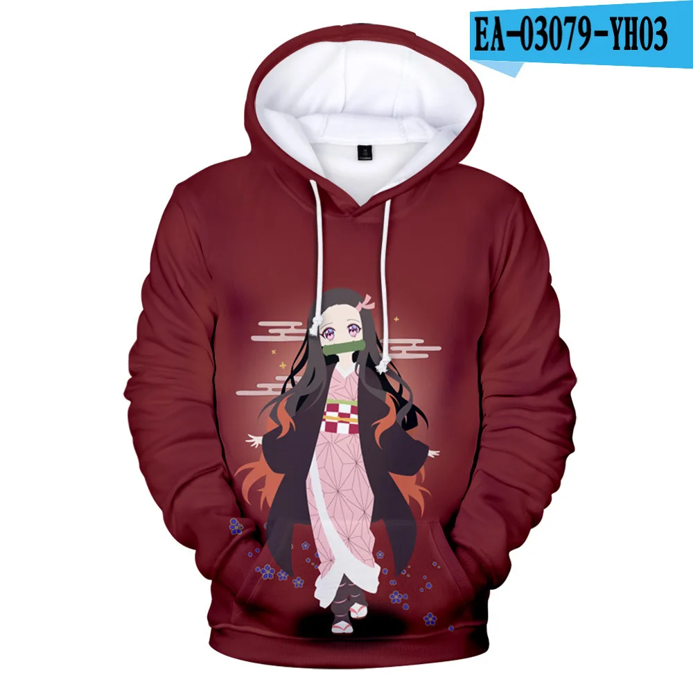 Женская толстовка с капюшоном изображением аниме рассекающего демонов детские
