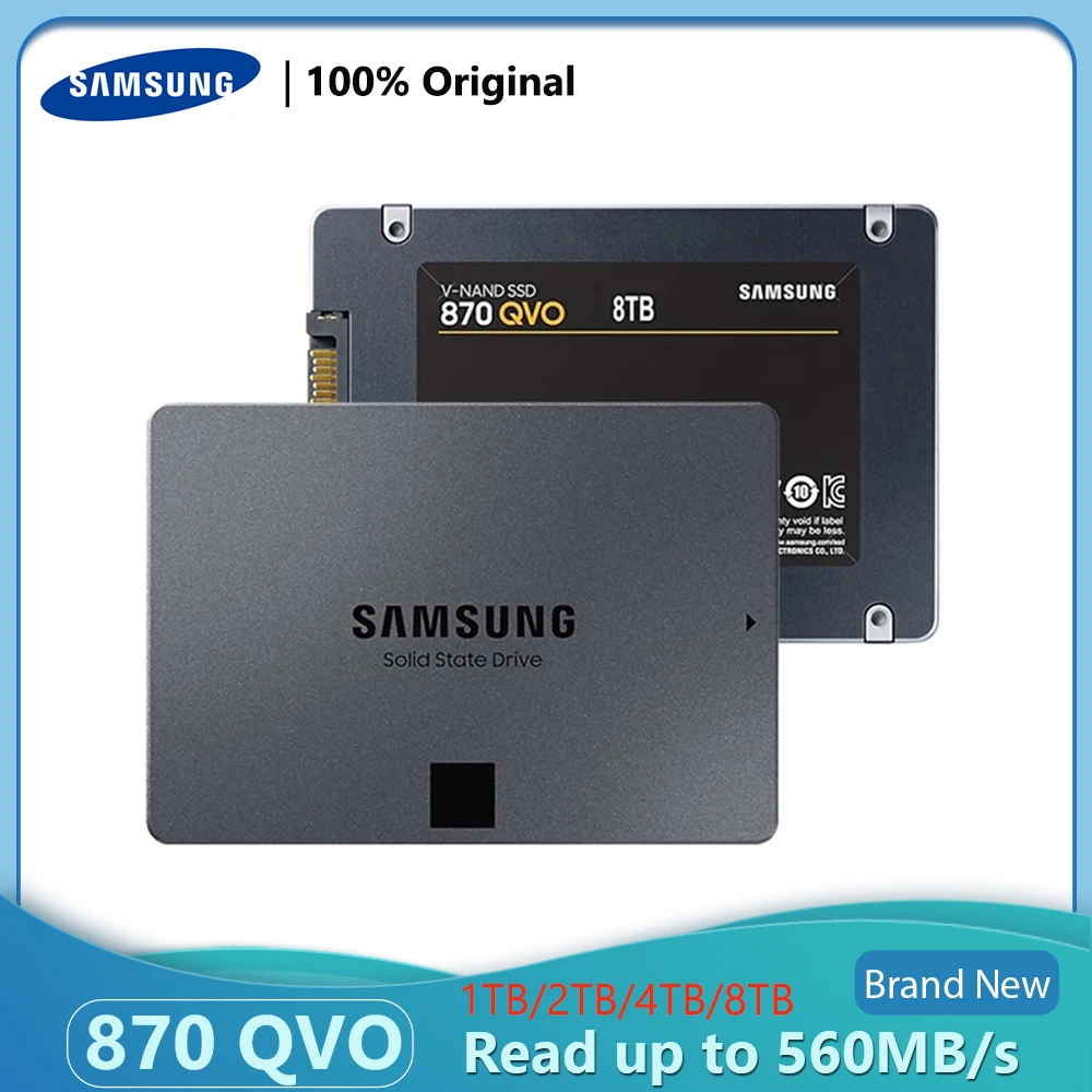 

SAMSUNG SSD 1tb 870 QVO SATA 2.5 500GB Internal Solid State Disk 1T 2T 4T 8T HDD Hard Drive SATA 3 2.5 for PC Laptop Computer